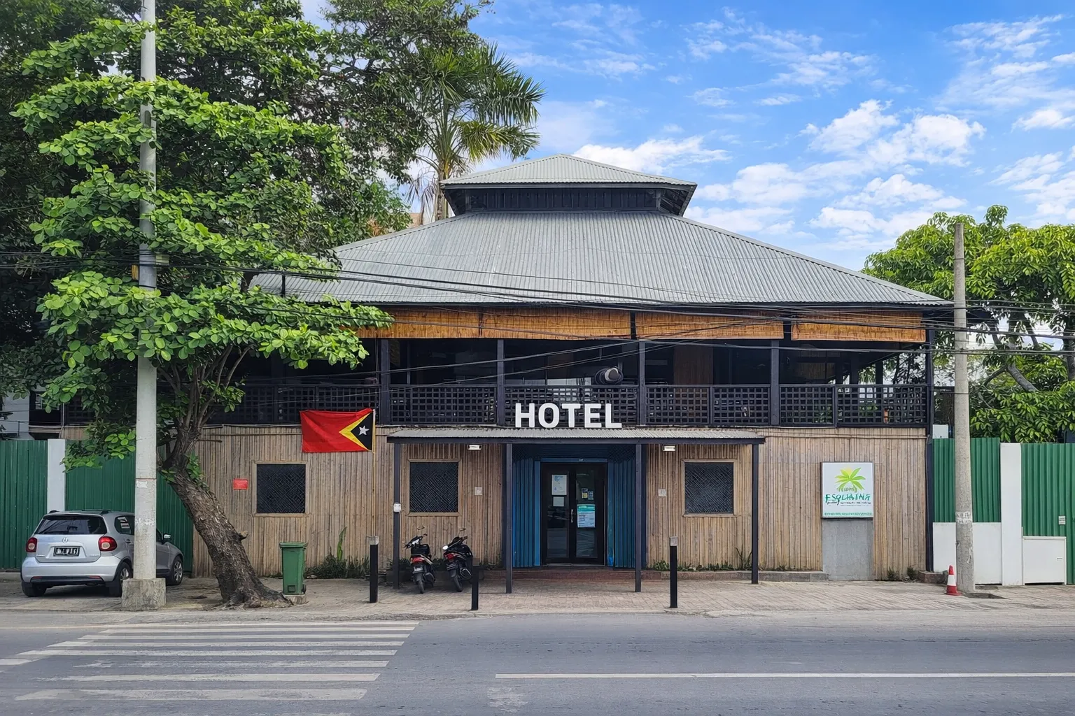 Hotel Esplanada front entrance building in Dili Timor-Leste